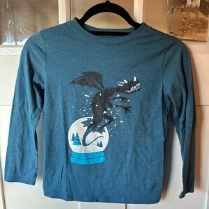 Cat & Jack Blue Dragon Long Sleeve Shirt